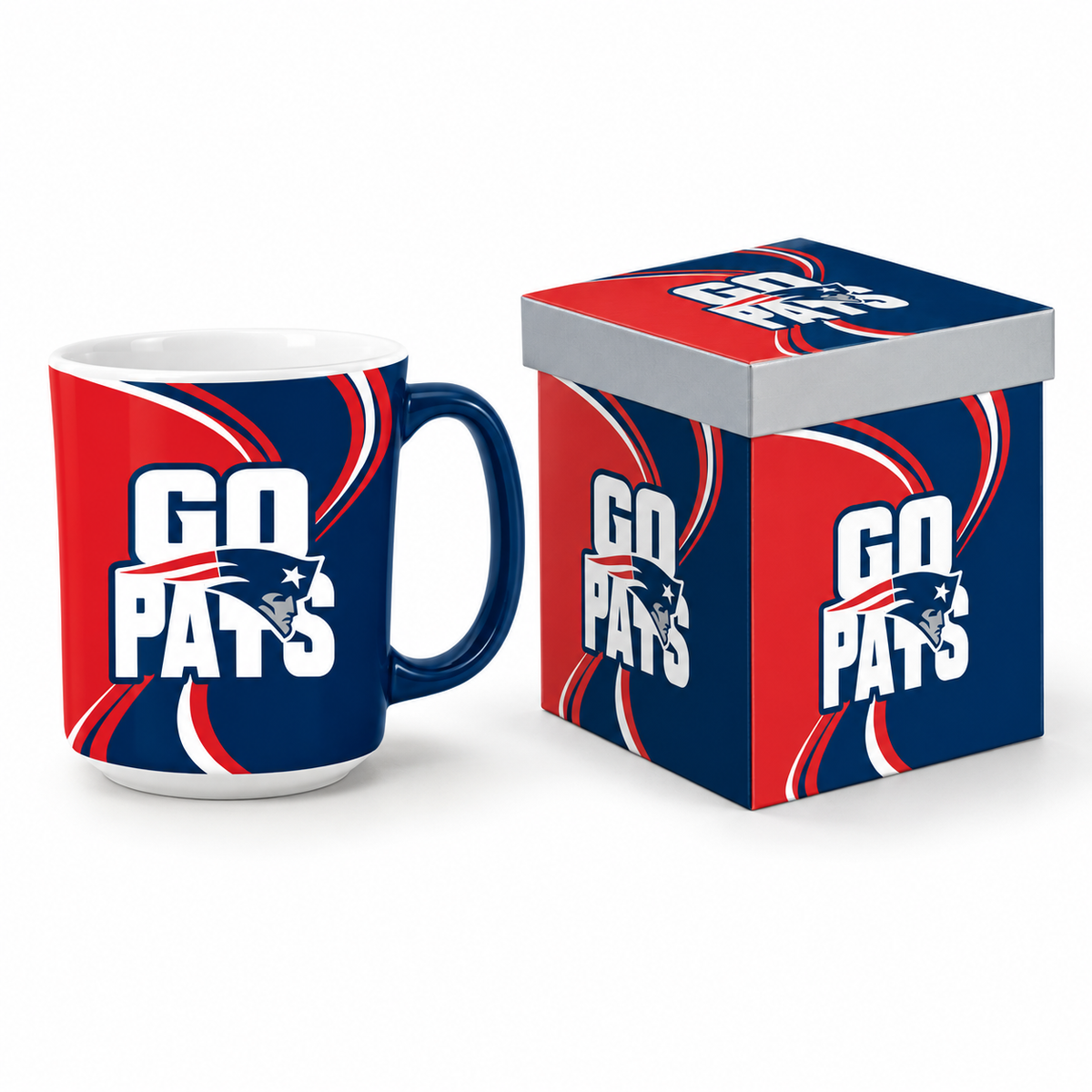 New England Patriots 14oz Ceramic Mug with Matching Box
