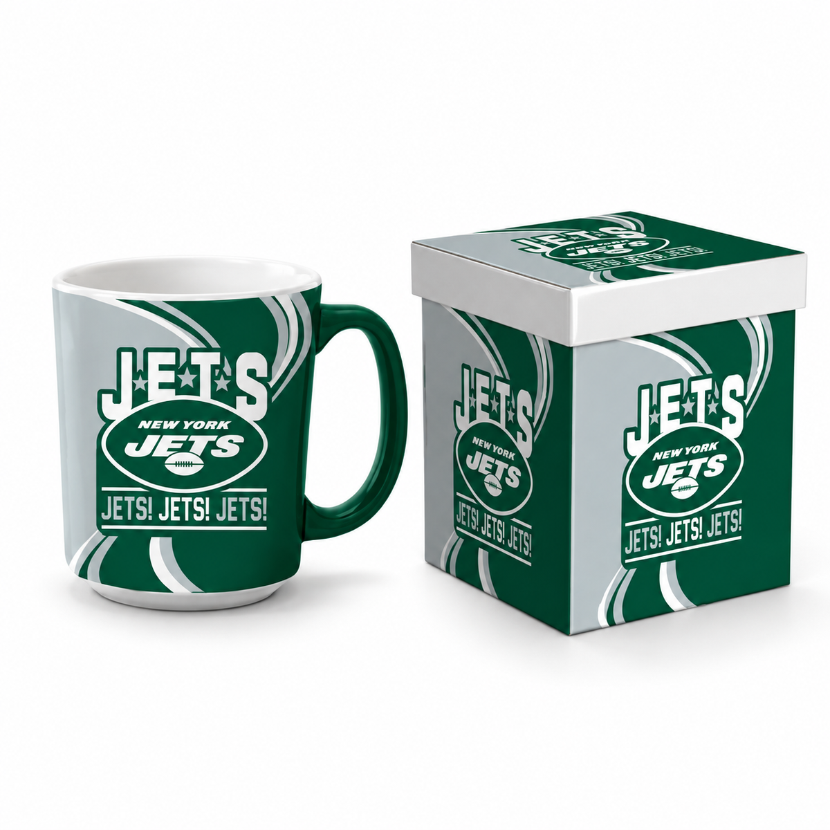 New York Jets 14oz Ceramic Mug with Matching Box