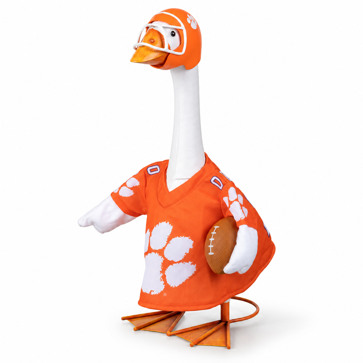 Clemson Tigers Game Day Goose Outfit – Football Jersey for Porch/Lawn Goose Statue