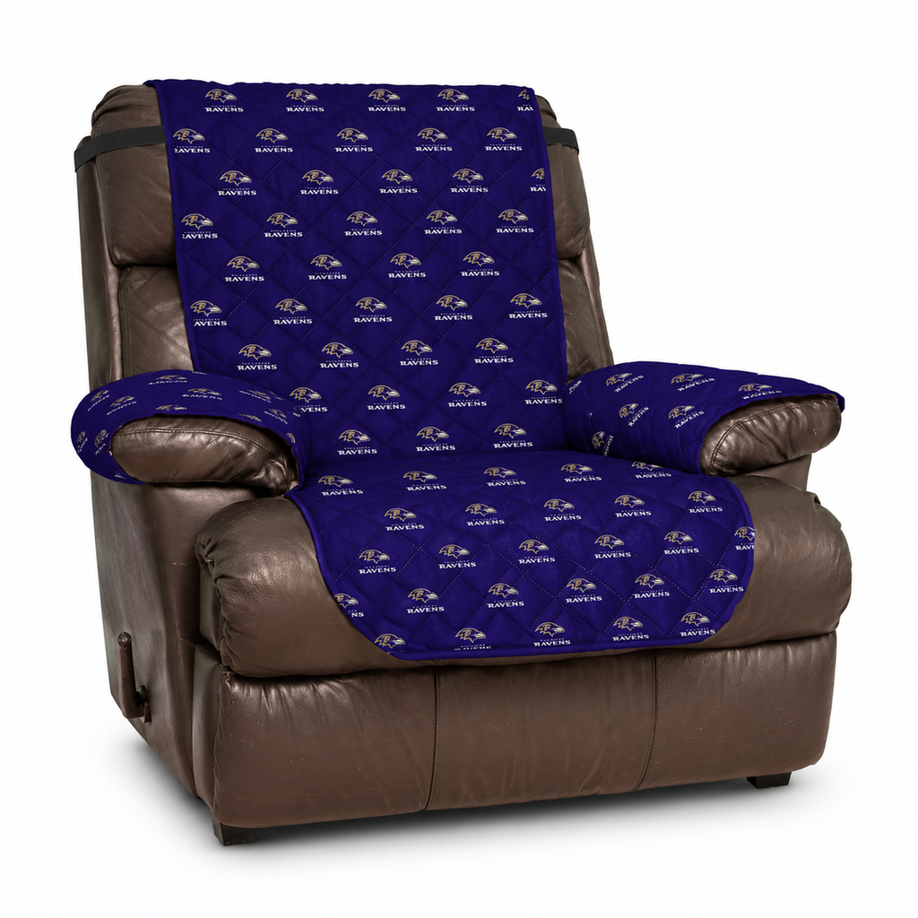 Baltimore Ravens Quilted Reversible Recliner Protector