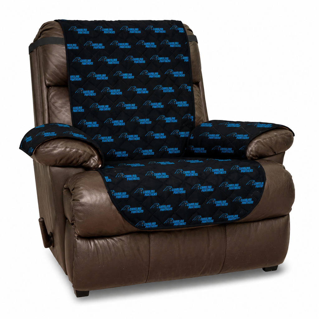 Carolina Panthers Quilted Reversible Recliner Protector