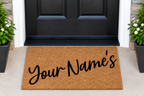 Personalized Script Name Coir Mat