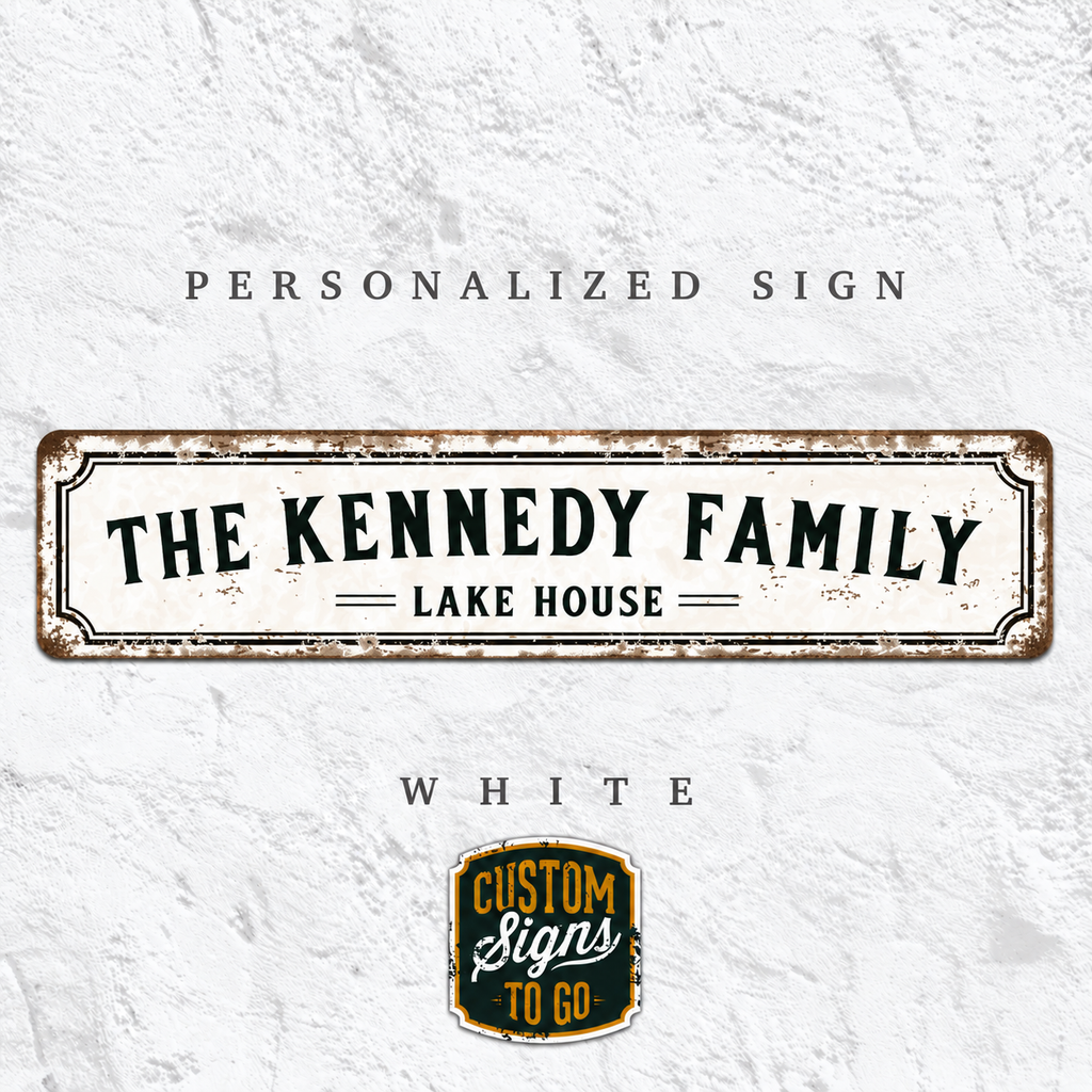 Personalized Family House Sign – Custom Vintage Metal Sign