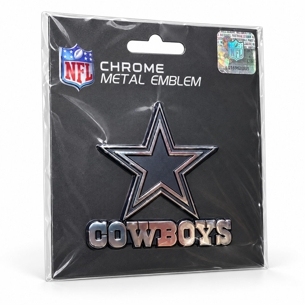 Dallas Cowboys Auto Emblems - Chrome