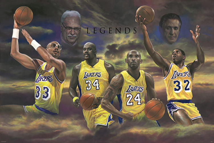 Los Angeles Lakers Legends Poster