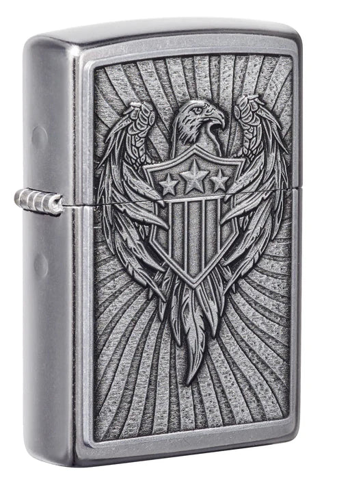 Eagle Shield Emblem Design Zippo Lighter