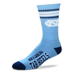 North Carolina Tar Heels 4 Stripe Deuce Sports Socks