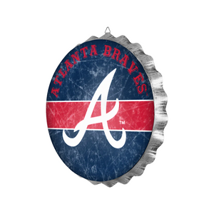 Atlanta Braves Distressed Bottle Cap Signs