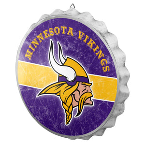 Minnesota Vikings Distressed Bottle Cap Signs