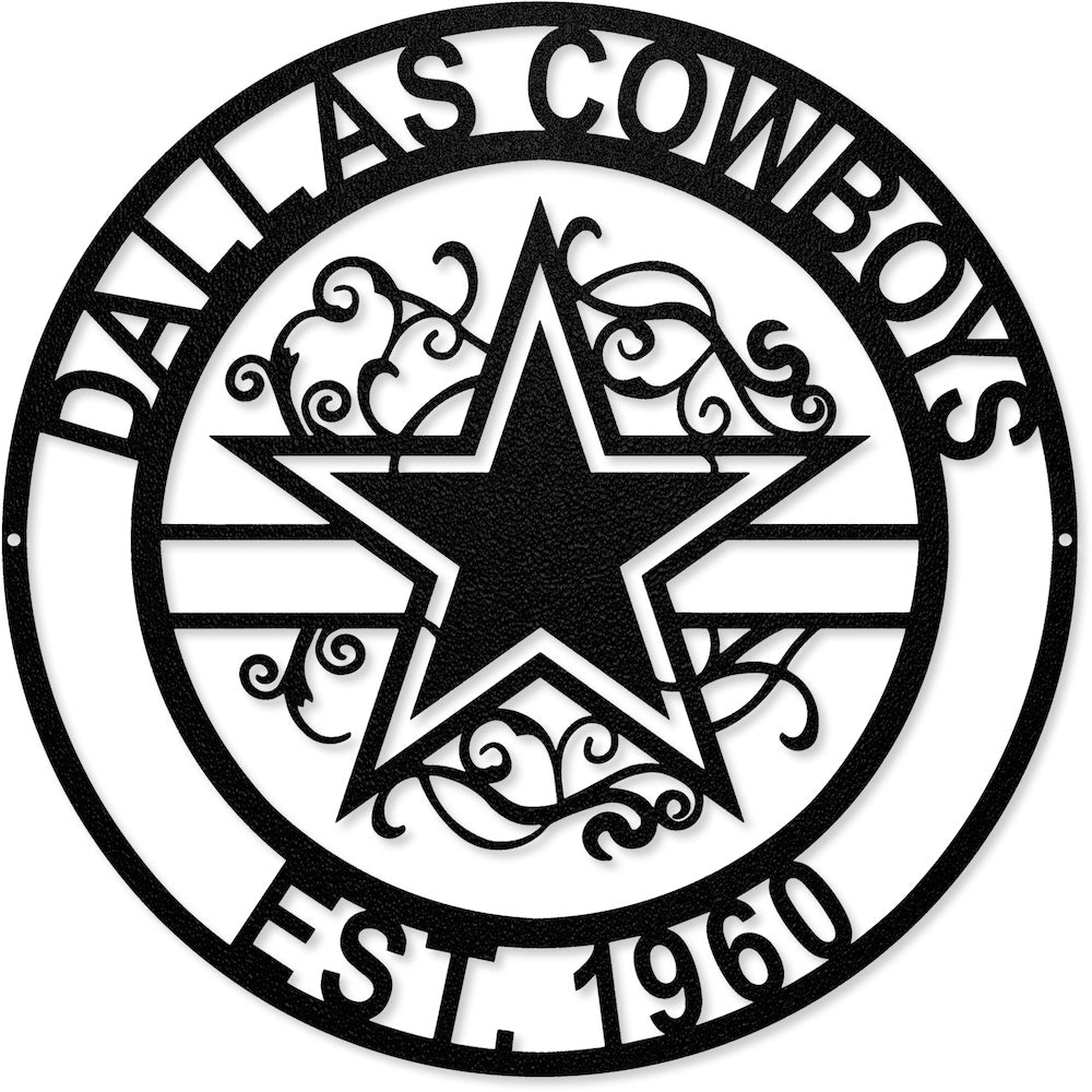Dallas Cowboys Laser Cut Metal Signs