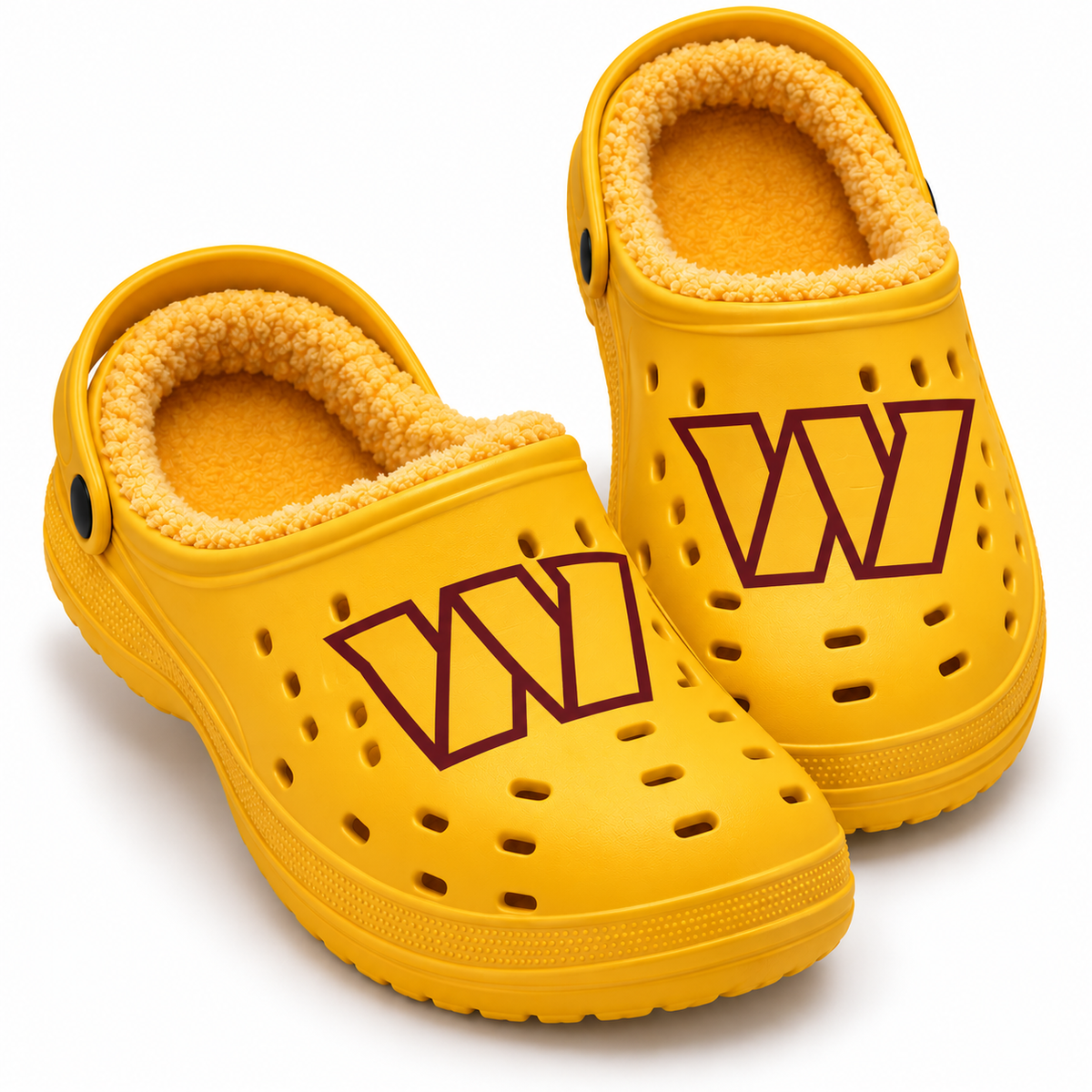 Washington Commanders Men’s Sherpa Lined Big Logo Clog Slippers