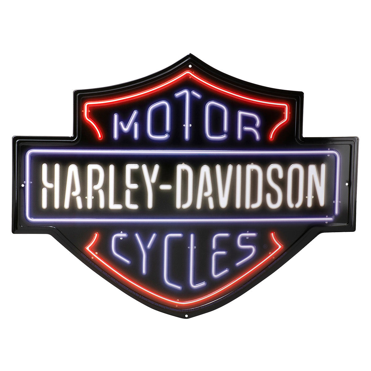 HDL-15536-HDL TIN SIGN : NEON BAR & SHIELD TIN SIGN