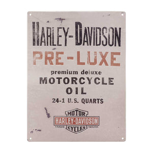 Harley-Davidson Embossed Tin Sign, Pre-Luxe Bar & Shield Logo