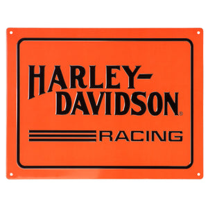 Harley-Davidson Embossed Tin Sign, Racing