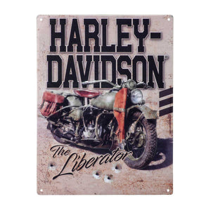 Harley-Davidson Embossed Tin Sign, Liberator Motorcycle Lgo