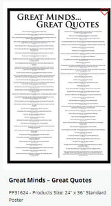 Great Minds Great Quotes Poster