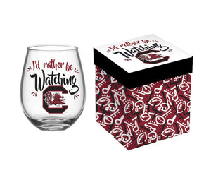 South Carolina Gamecocks 17oz Boxed Stemless Wine Glass