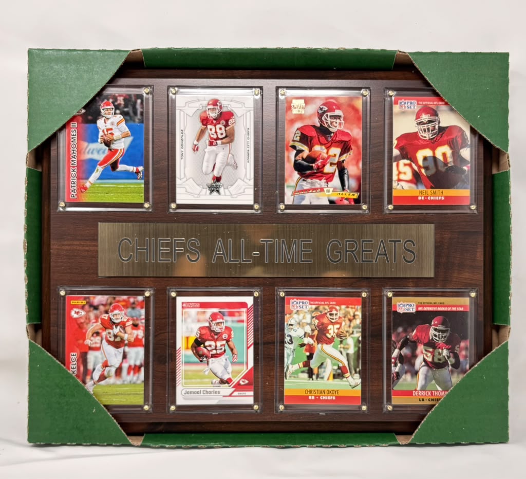 Kansas City Chiefs All Time Great Card Plaque