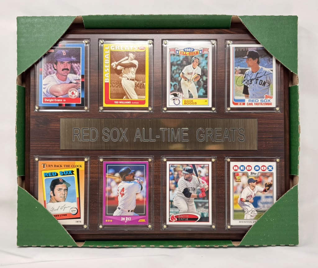Boston Red Sox All Time Great Card Plaque
