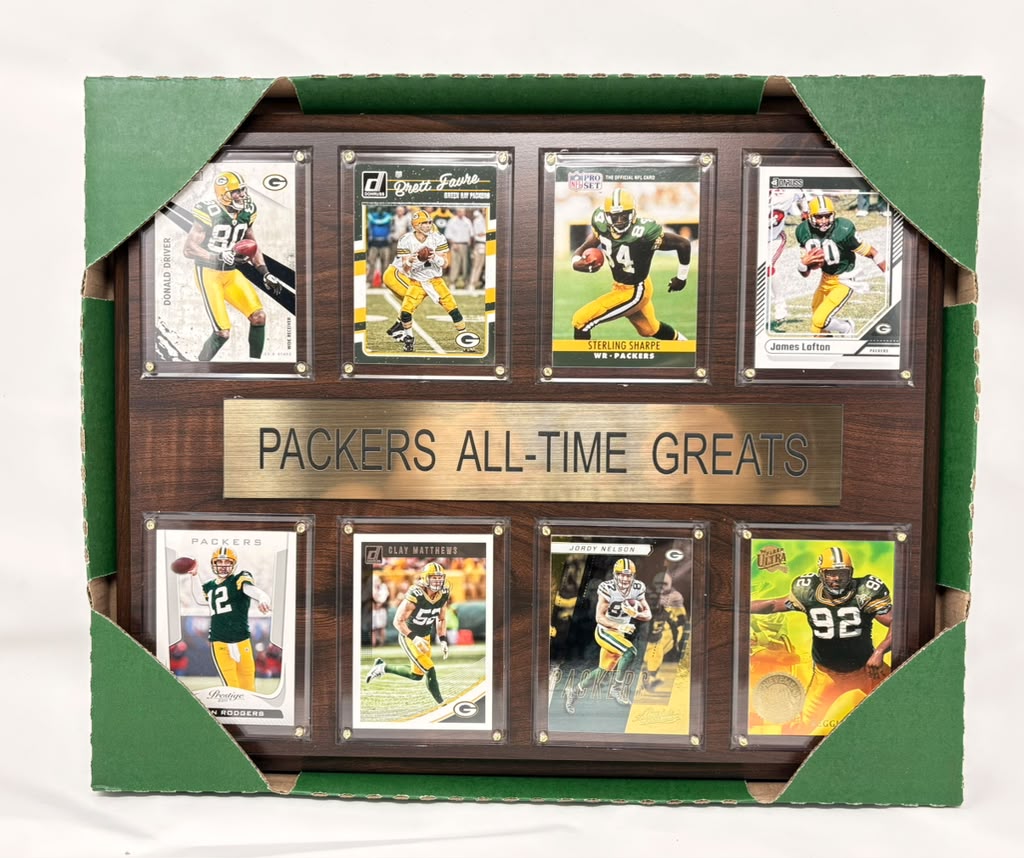 Green Bay Packers All Time Great Card Plaque