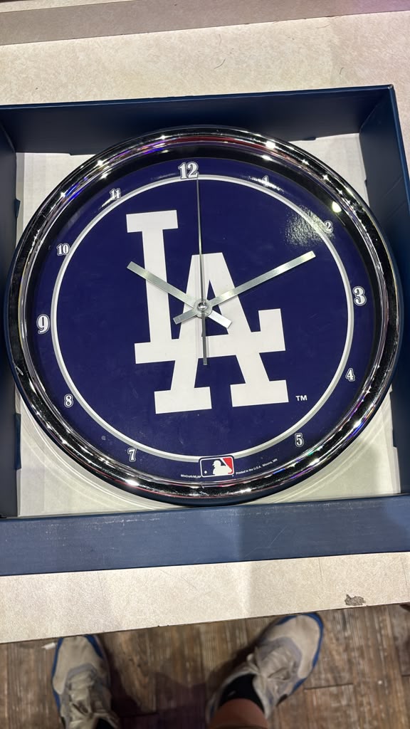 Los Angeles Dodgers Chrome Clocks