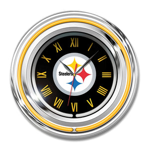 Pittsburgh Steelers Sports Double Neon Clocks