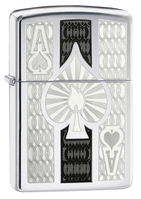 Intricate Spade Design Zippo Lighter