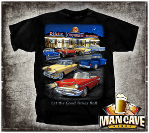 Chevrolet Let The Good Times Roll T‑Shirt - Black