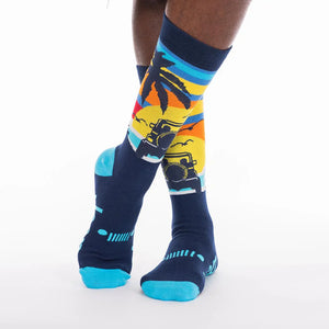 Beach Sunset Dress Jeep Socks