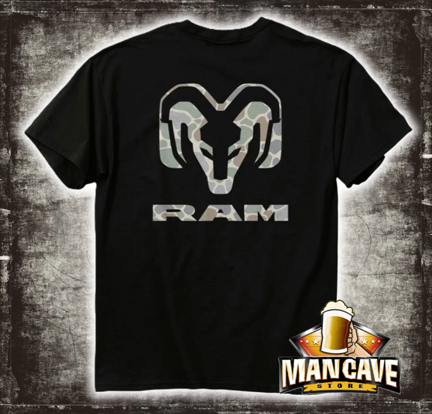 Ram Camo Logo T‑Shirt