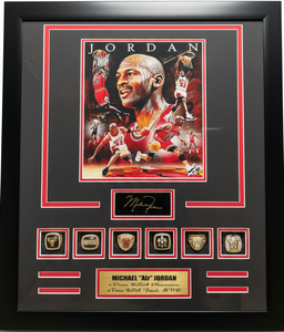 Chicago Bulls Michael Jordan Collage Ring Frames