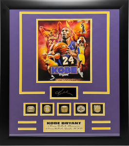 Los Angeles Lakers Kobe Bryant #24 Collage Ring Frames
