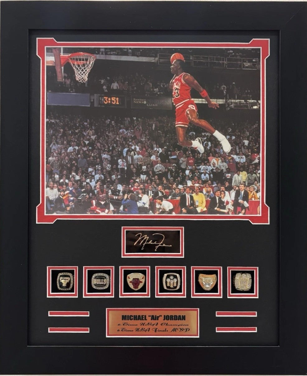 Chicago Bulls Michael Jordan Jumps Ring Frames
