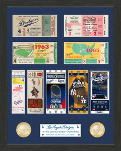Los Angeles Dodgers 9 Times World Series Champions Bronze Coin Ticket Photo Mint