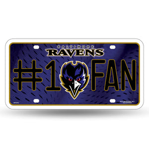 Baltimore Ravens #1 Fan Metal Car Tag