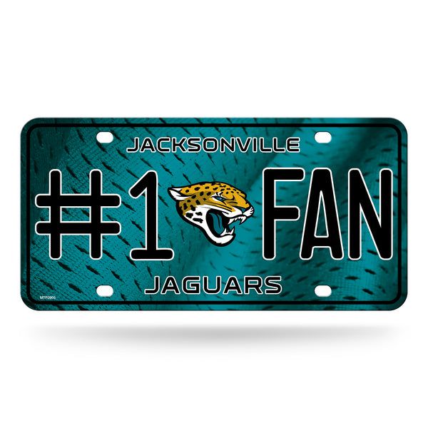 Jacksonville Jaguars #1 Fan Metal Car Tag
