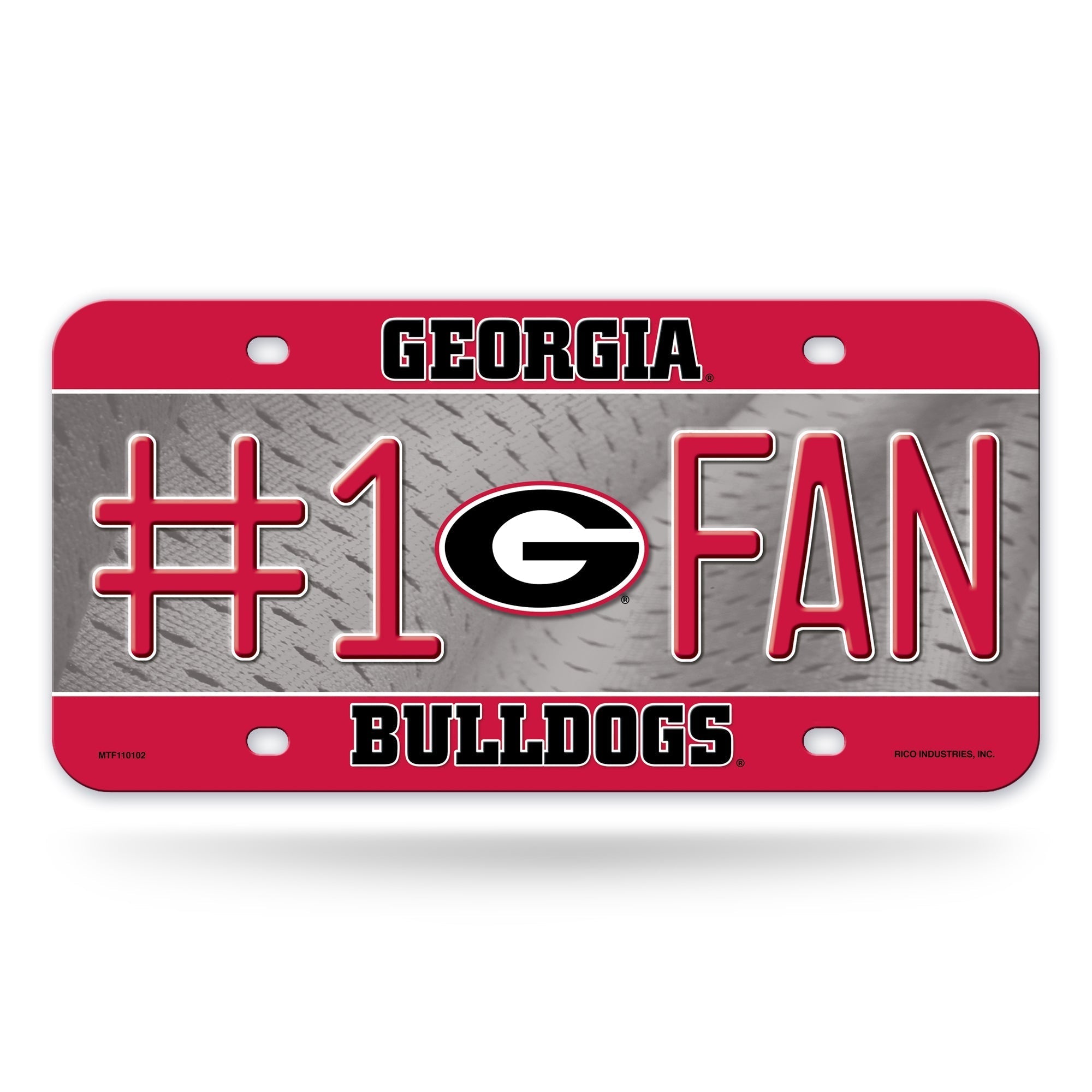 Georgia Bulldogs #1 Fan Metal Car Tag