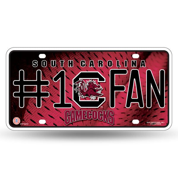 South Carolina Gamecocks #1 Fan Metal Car Tag