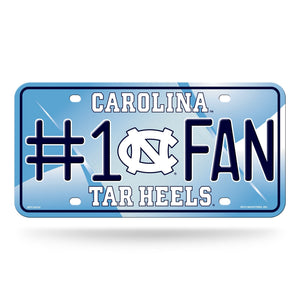 North Carolina Tar Heels #1 Fan Metal Car Tag
