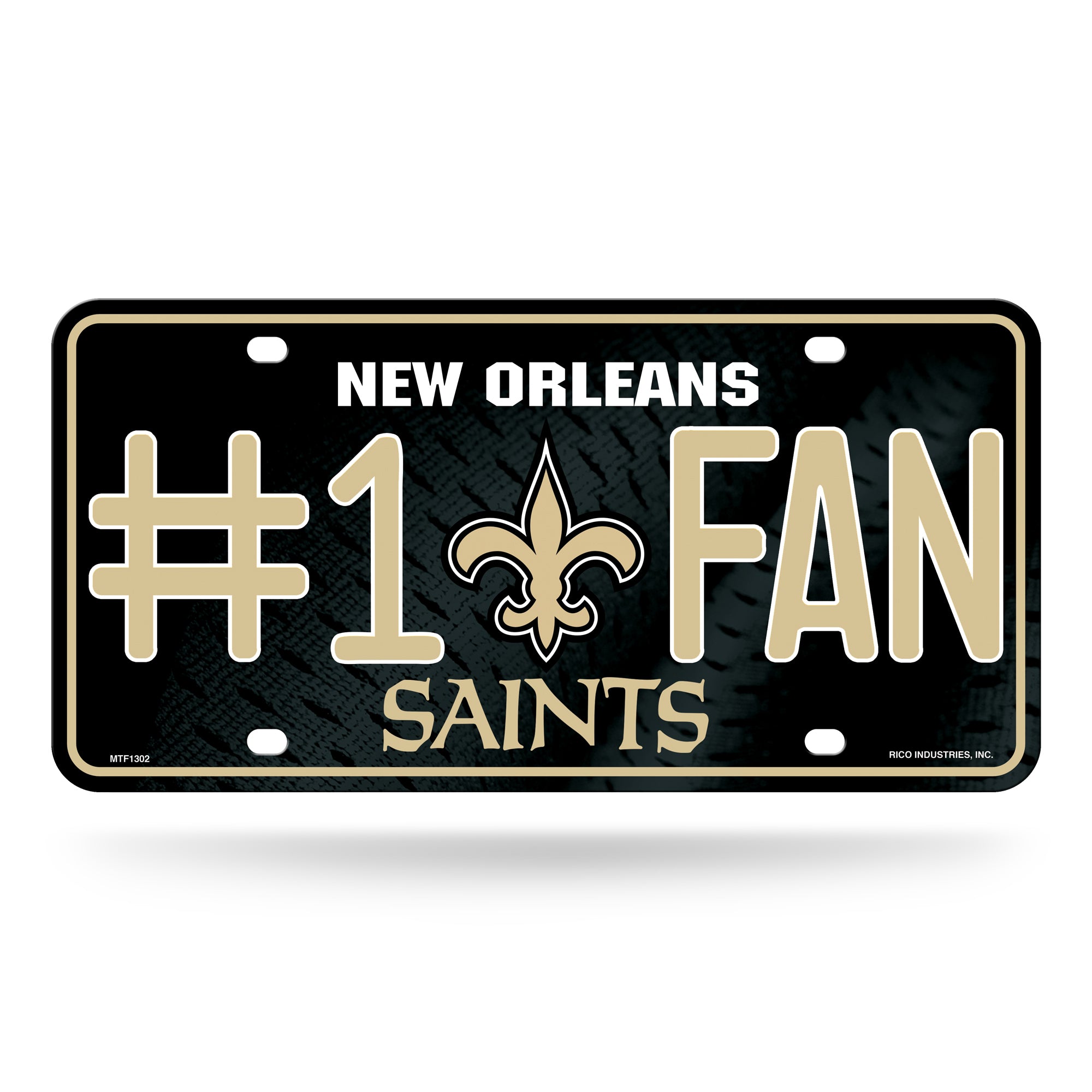 New Orleans Saints #1 Fan Metal Car Tag
