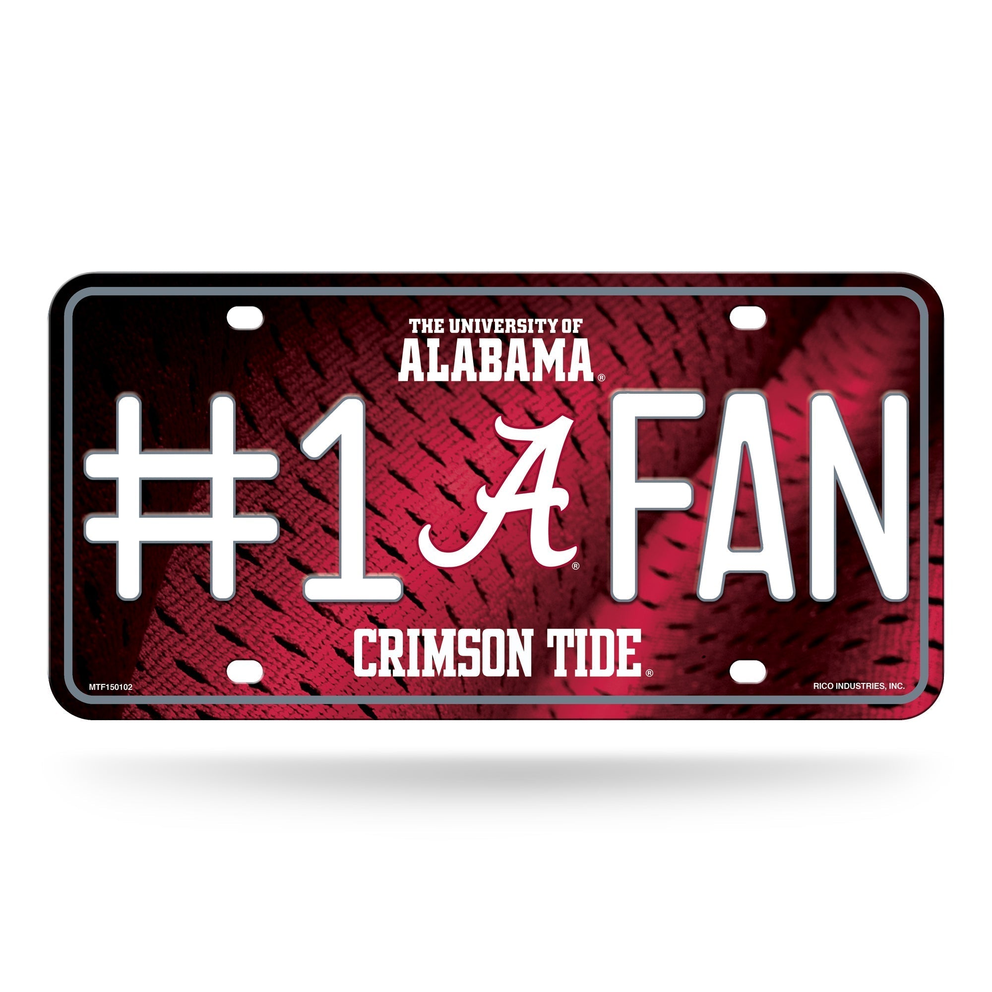 Alabama Crimson Tide #1 Fan Metal Car Tag