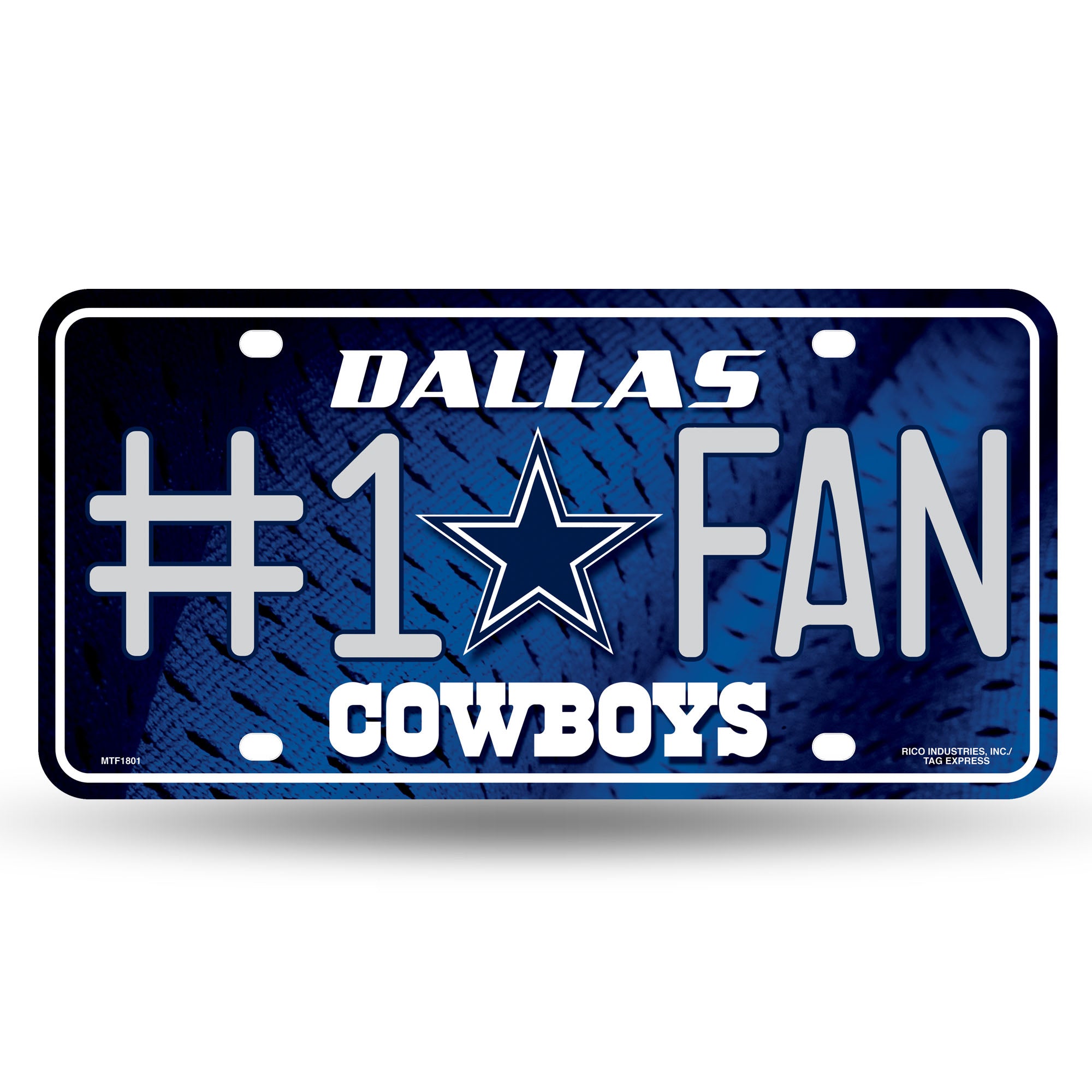 Dallas Cowboys #1 Fan Metal Car Tag