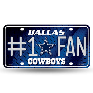 Dallas Cowboys #1 Fan Metal Car Tag