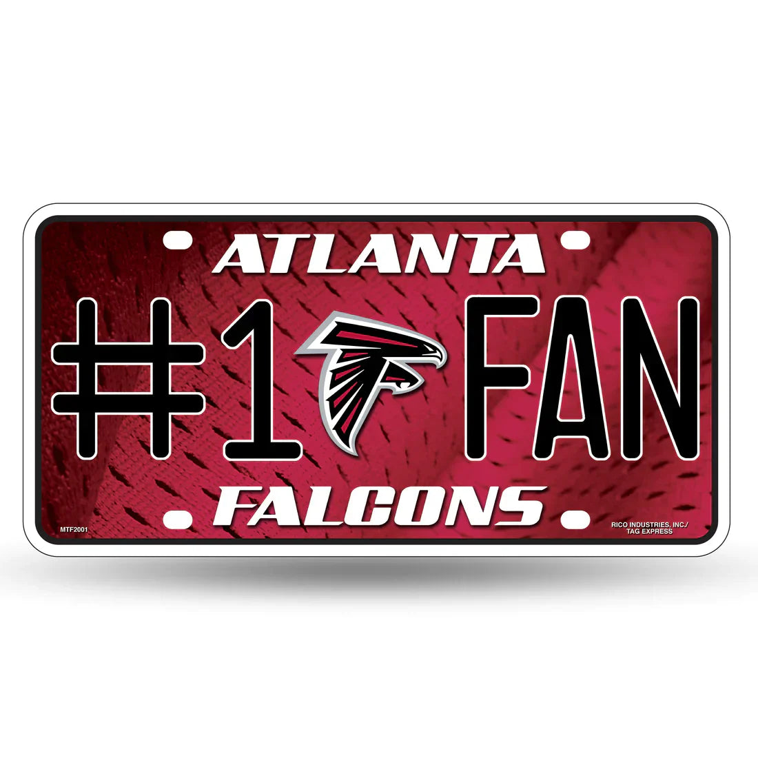 Atlanta Falcons #1 Fan Metal Car Tag