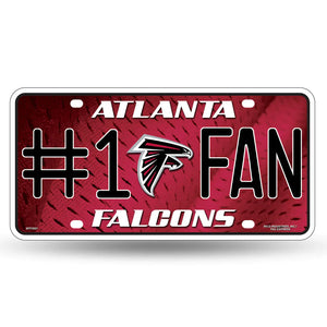 Atlanta Falcons #1 Fan Metal Car Tag