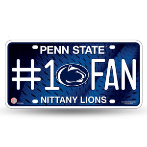Penn State Nittany Lions #1 Fan Metal Car Tag