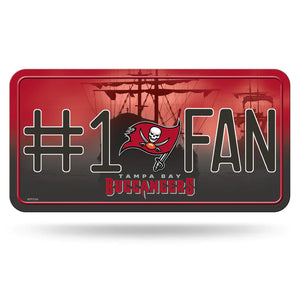 Tampa Bay Buccaneers #1 Fan Metal Car Tag