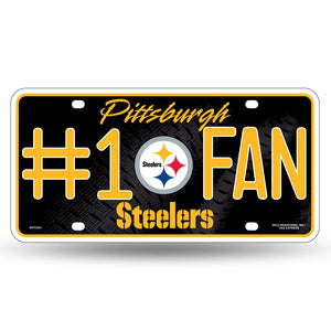 Pittsburgh Steelers #1 Fan Metal Car Tag
