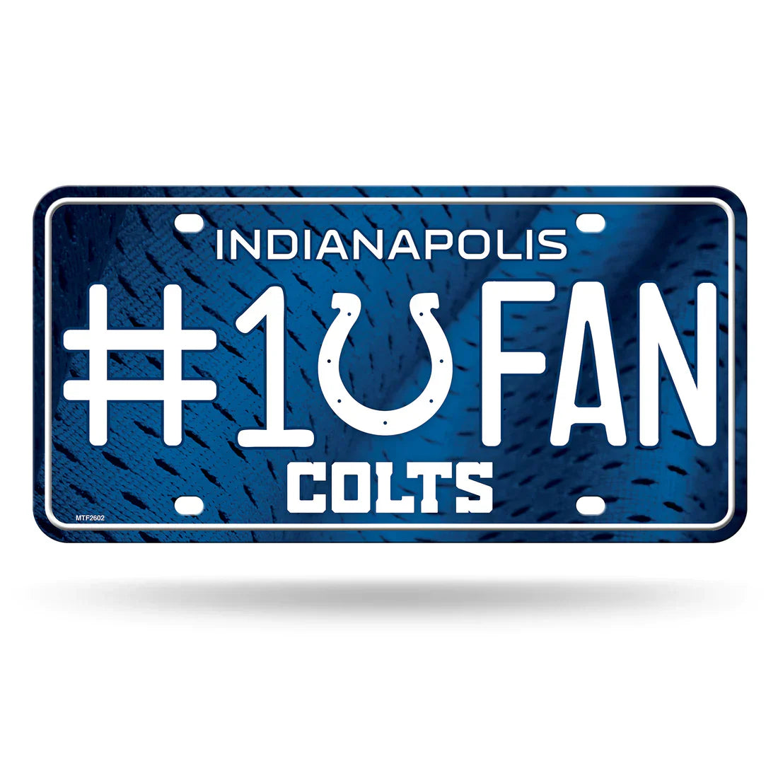 Indianapolis Colts #1 Fan Metal Car Tag