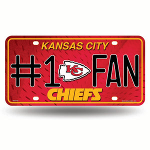 Kansas City Chiefs #1 Fan Metal Car Tag